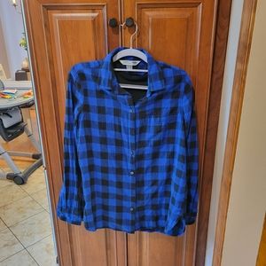 ‼️2 for $15 flannels‼️ Old Navy Black/Blue Flannel